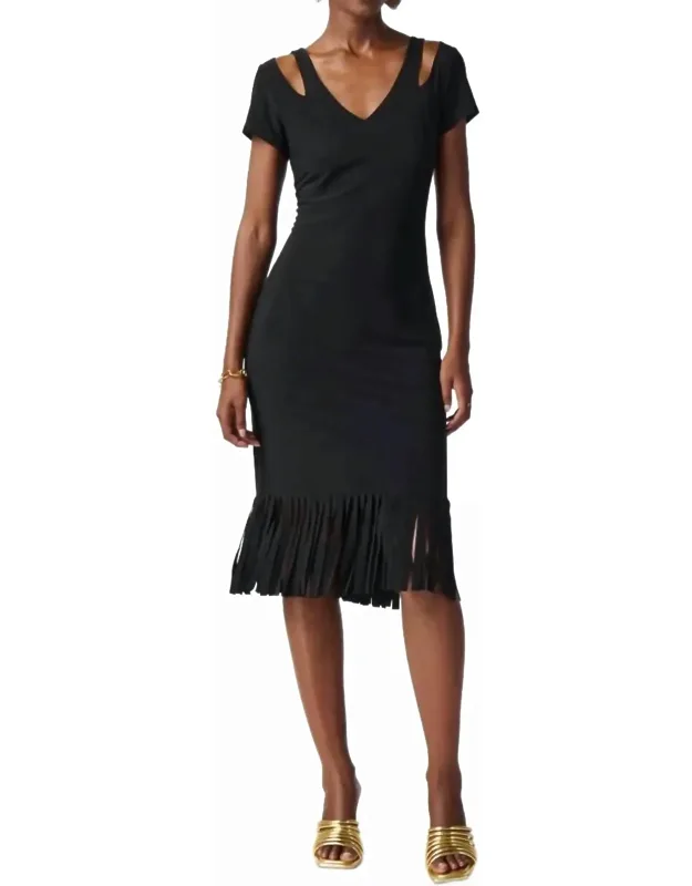 Cutout Neckline Sheath Dress