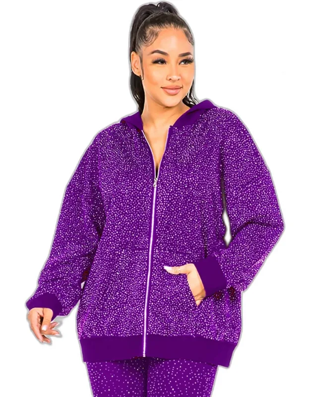 Bling Zip Up Hoodie
