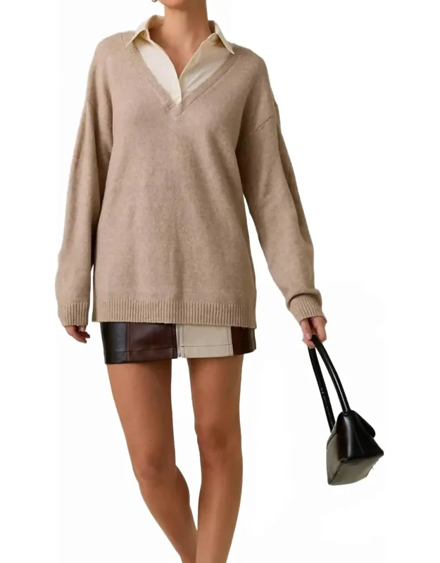 Layered Pullover Sweater