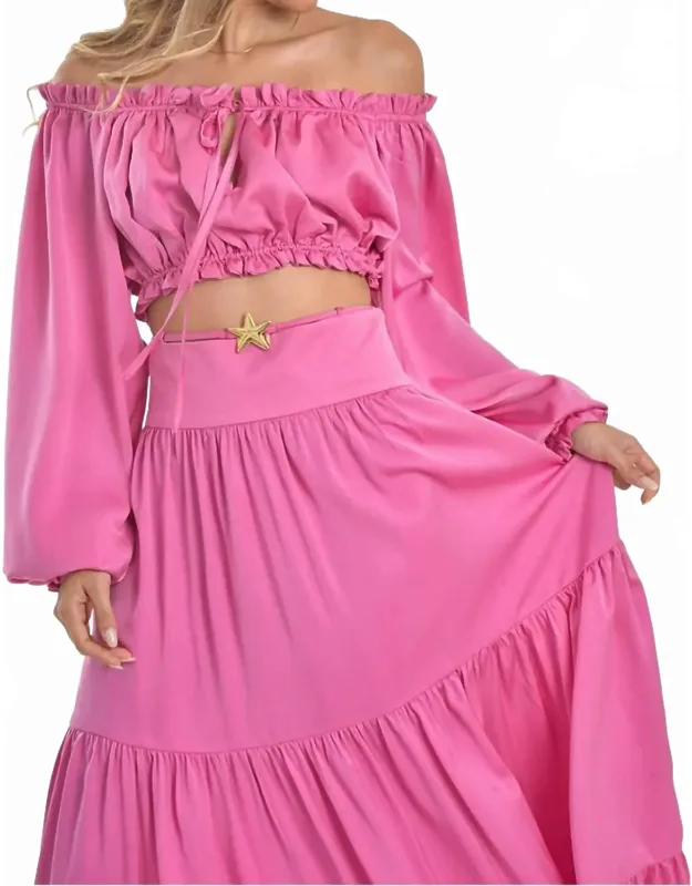 Off-shoulder Maxi Dress