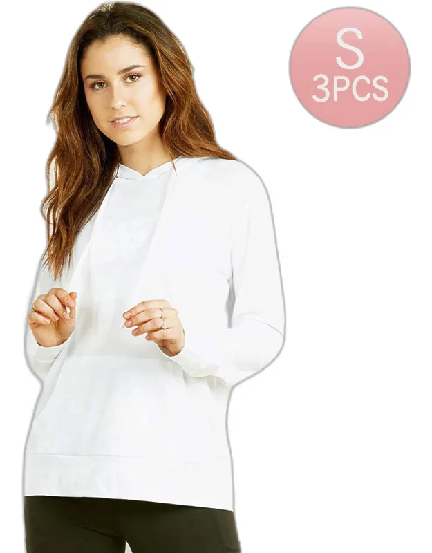 3-piece Solid Thin Pullover Hoodie