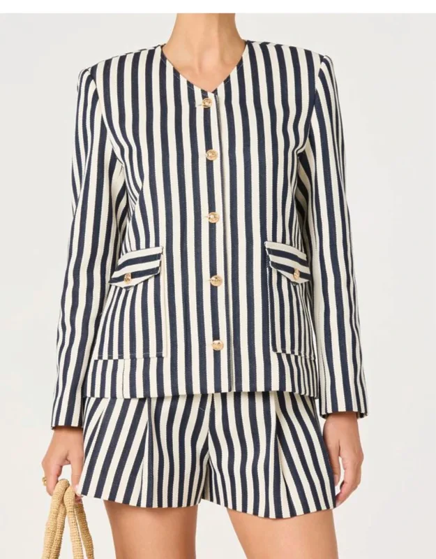 Stripe Blazer