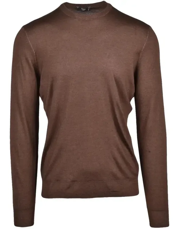 Crew Neck Wool Silk Jumper