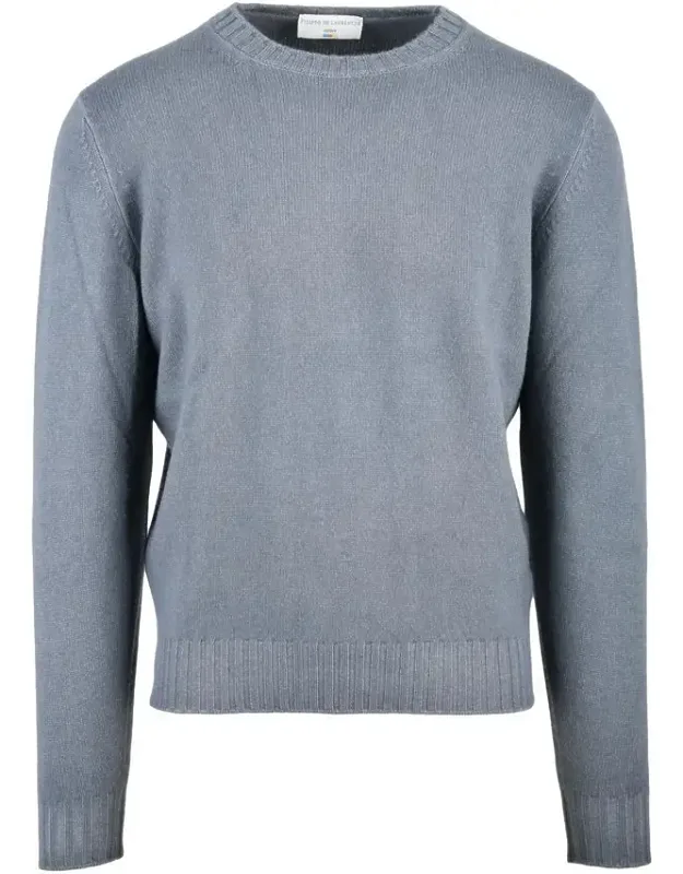 Virgin Wool Cashmere Crew Sweater