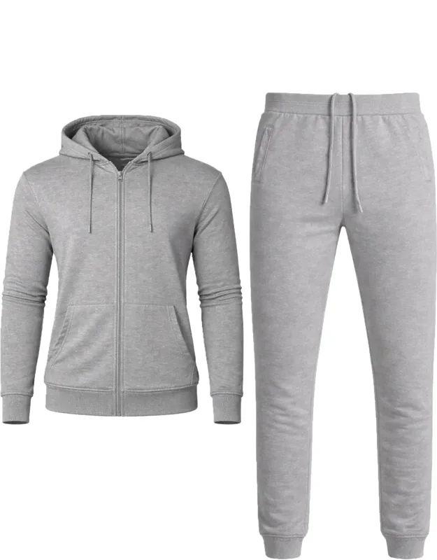 French Terry Zip Up Hoodie & Jogger Set