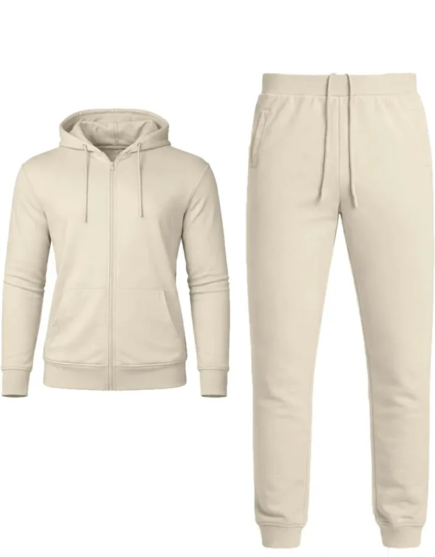 French Terry Zip Up Hoodie & Jogger Set