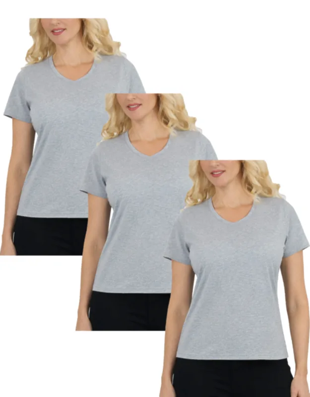 Relaxed Fit V-neck Short Sleeve T-shirt - 3 Pack
