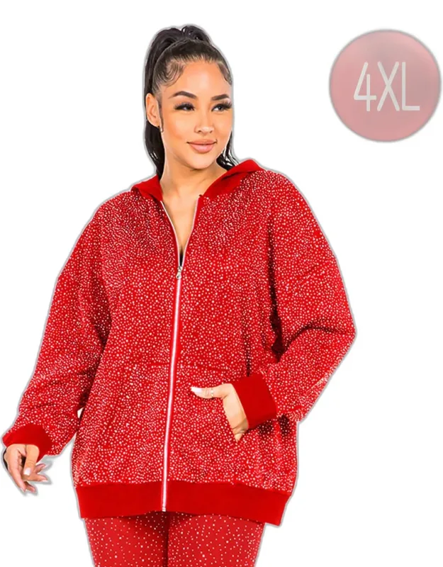 Bling Zip Up Hoodie