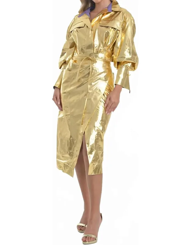 Glam Trench Coat Dress