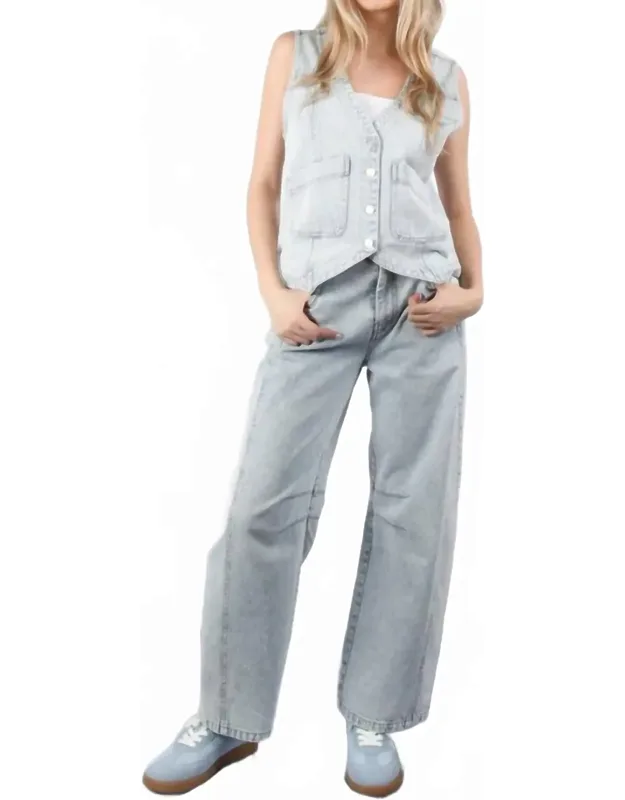 High-waisted Barrel Jeans