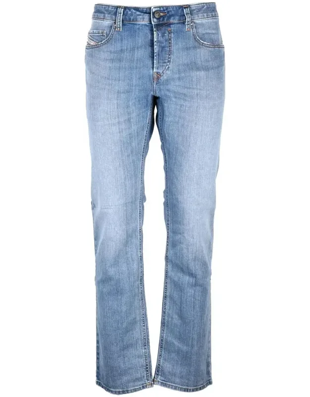 Cotton Elastane Straight Jeans