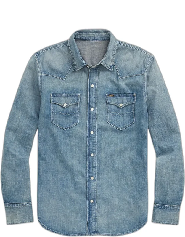 Denim Snap-front Western Shirt