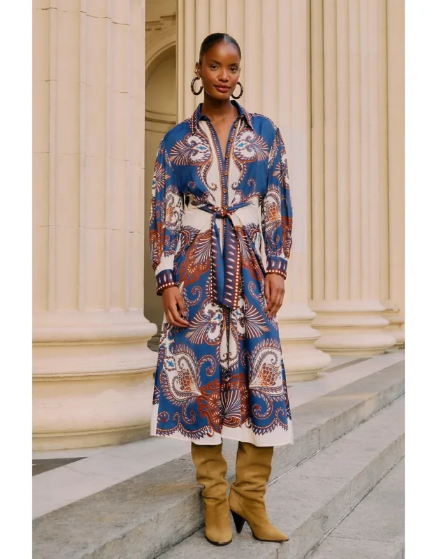 Arabesque Scarf Midi Dress