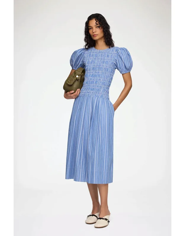 Nouvean Dress In Striped Cotton