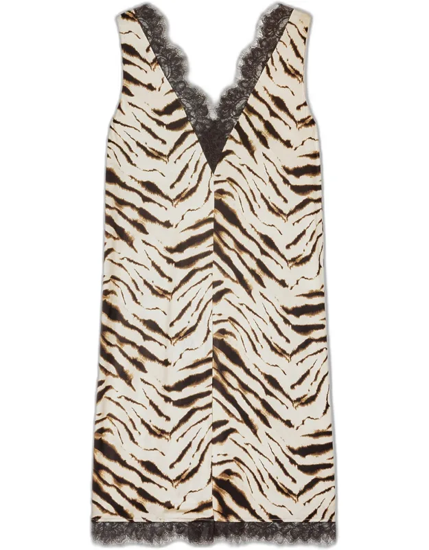 Zebra Satin Dress