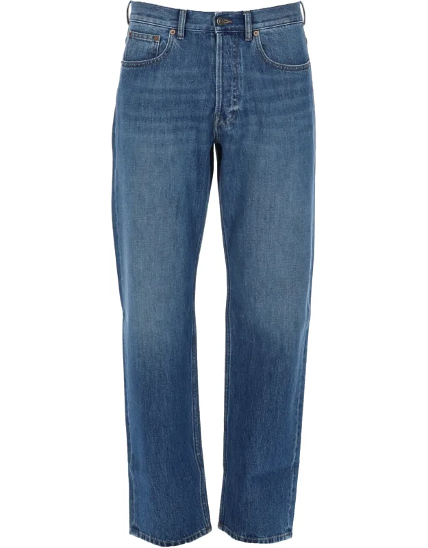 Jeans With Five Pockets In Denim