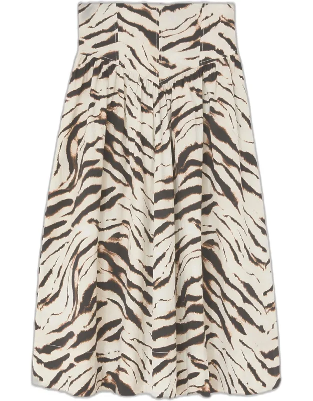Zebra Cotton Skirt