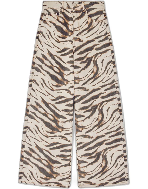Lari Wide Jeans In Zebra Denim
