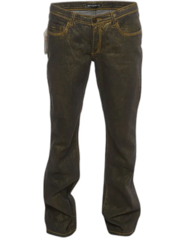 Black Glitter Effect Straight Fit Jeans