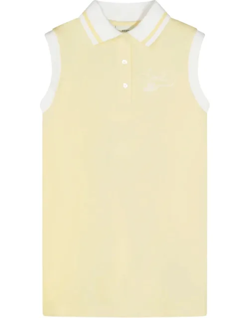 Logo-embroidered Sleeveless Dress