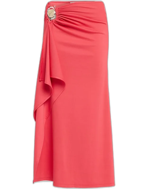Orica Asymmetric Embellished Maxi Skirt