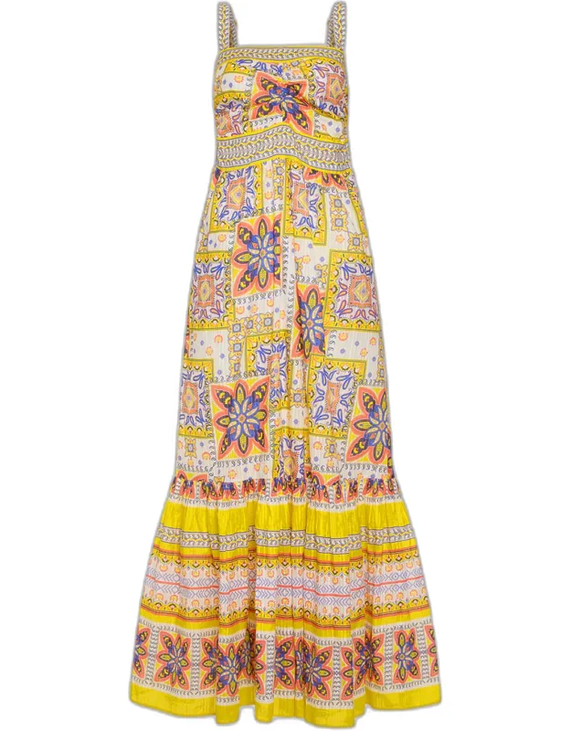 Printed Cotton Maxi Dress