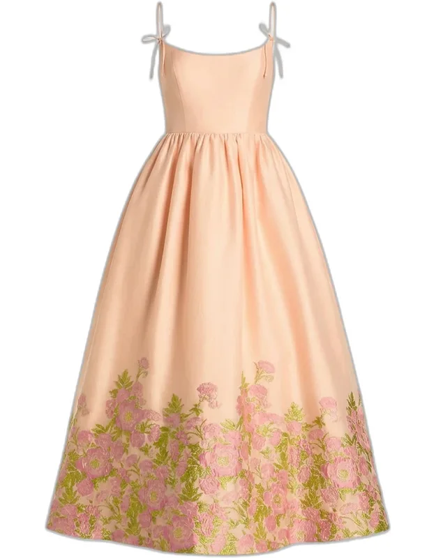 Floral Organza Midi Dress