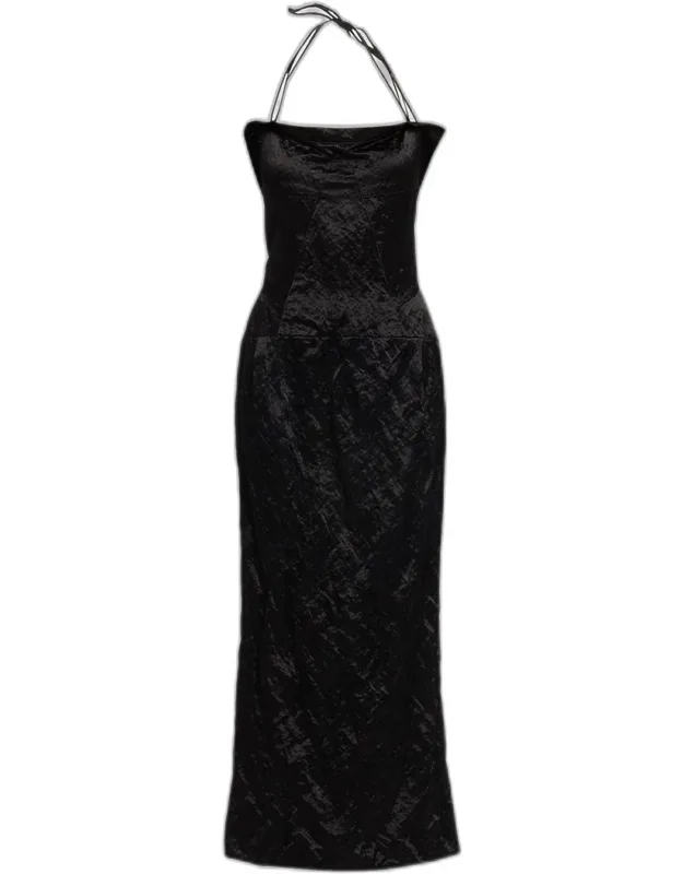 Sculpted Halter Column Dress