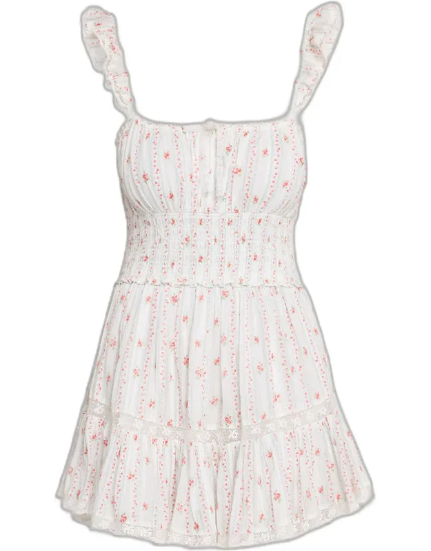 Floral Cotton Mini Dress