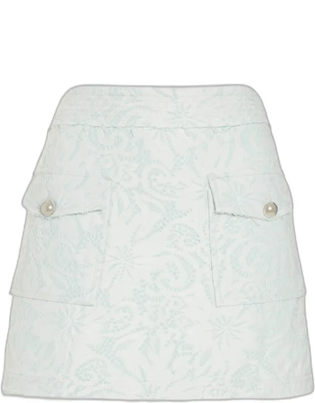 Floral Lace Mini Skirt