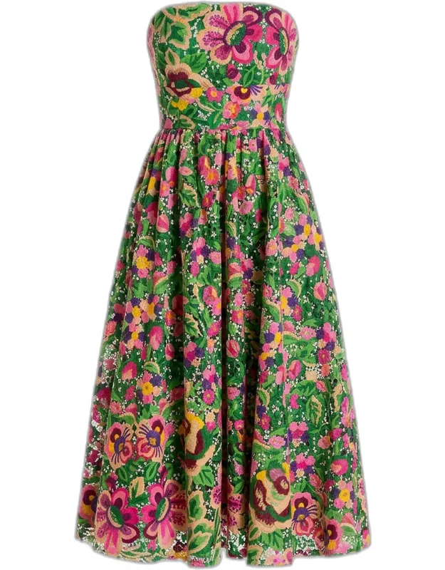 Floral Lace Midi Dress