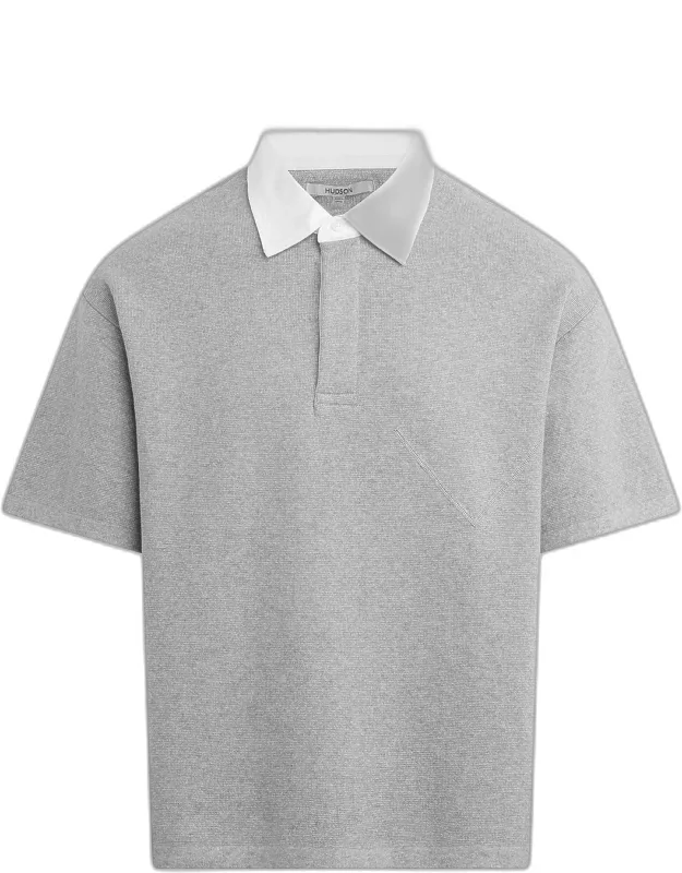 Cotton And Cashmere Contrast-collar Double-knit Polo Shirt