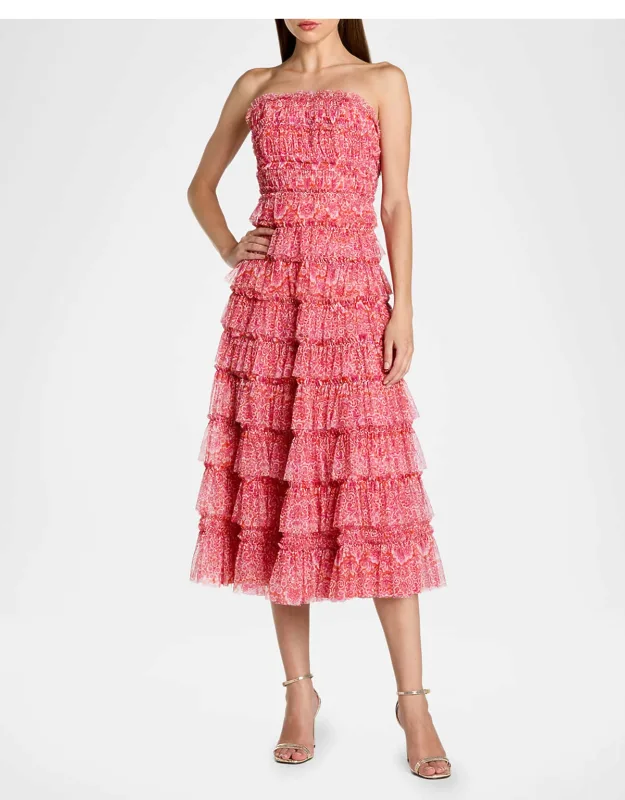 Floral Tiered Midi Dress