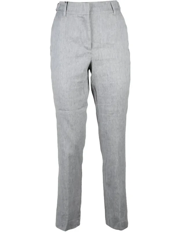 Linen Cotton Stretch Trousers