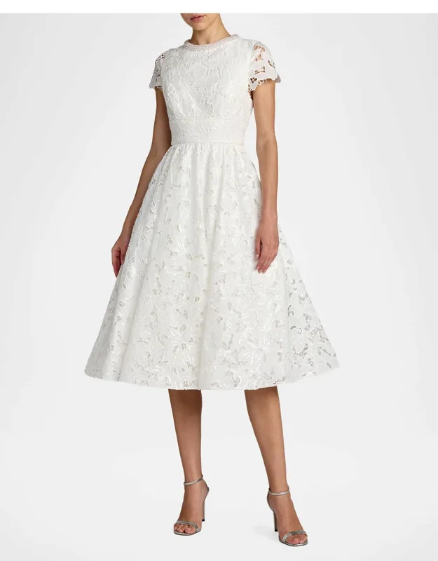 Lace-embellished Midi Dress