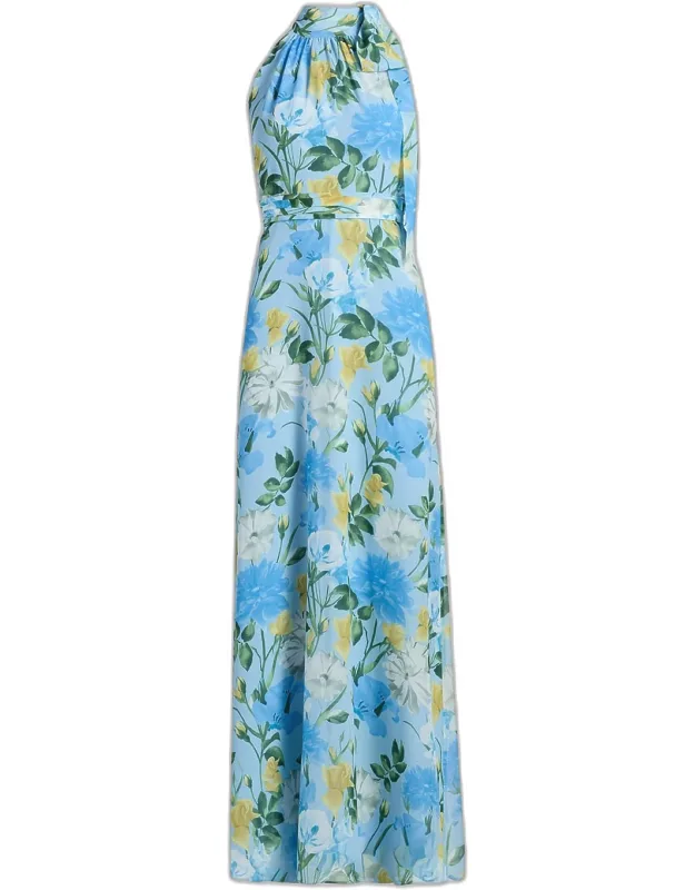 Floral Chiffon Maxi Dress