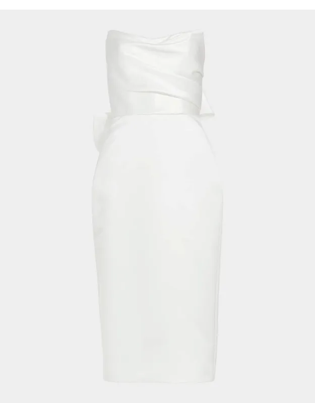 Satin Bow-back Midi Dress