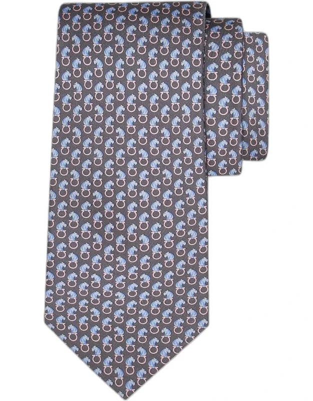 Ambra Animal-print Silk Tie