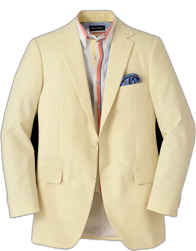 Cotton Blend Seersucker Sport Coat