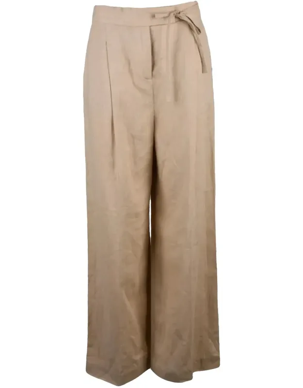 High Waist Linen Trousers