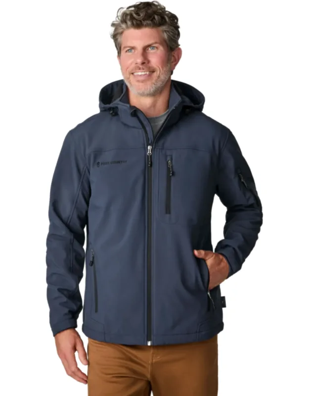 Free Country Odyssey Ii Flex Super Softshell Jacket With Detachable Hood And Adjustable Cuffs