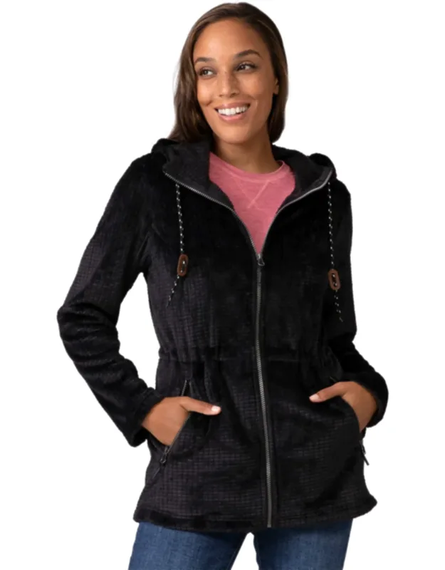 Grid Butter Pile Anorak Jacket