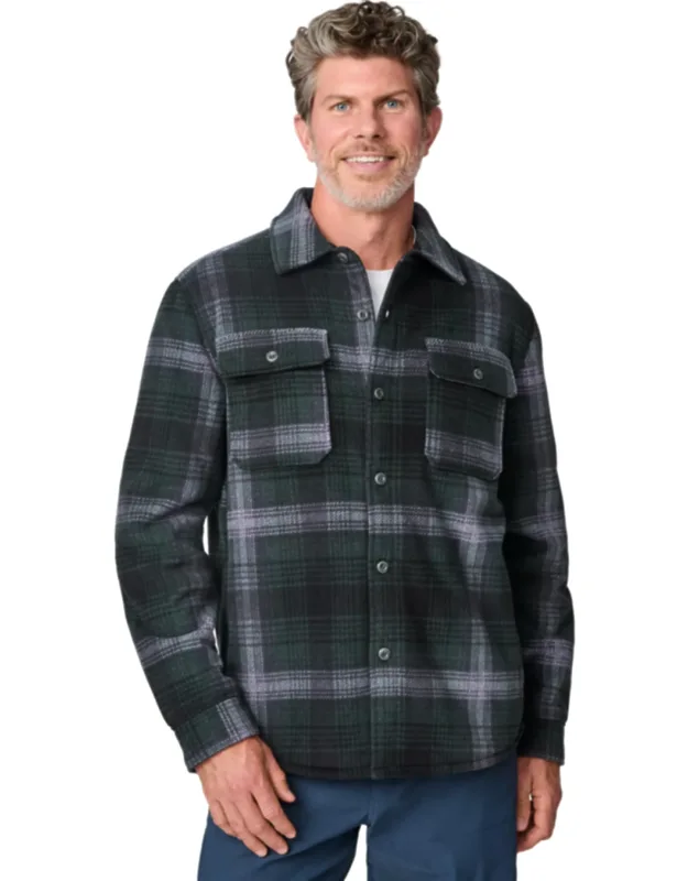 Free Country Chill Out Fleece Jacket With Sherpa Lining And Faux-horn Button Closure