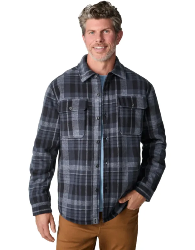 Free Country Chill Out Fleece Jacket With Sherpa Lining And Faux-horn Button Closure