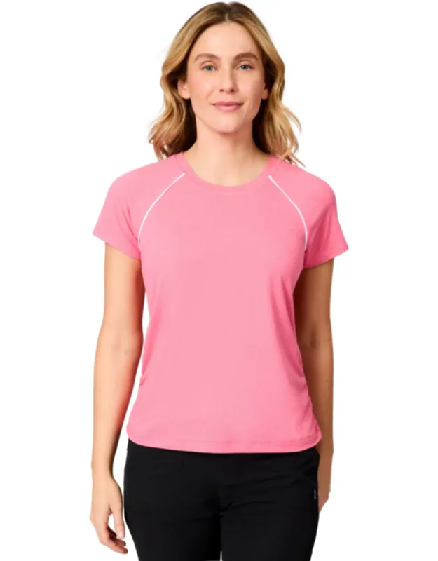 Microtech Chill B Cool Shirred Crew Top
