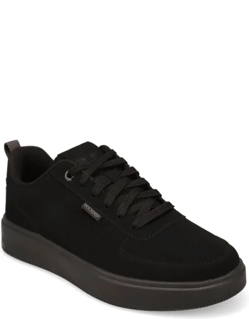 _overtime Laser Casual Lace Up Sneaker With Synthetic Leather Uppers And Shock-absorbing Footbed_