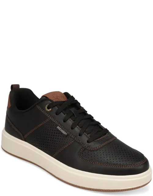 _overtime Laser Casual Lace Up Sneaker With Synthetic Leather Uppers And Shock-absorbing Footbed_