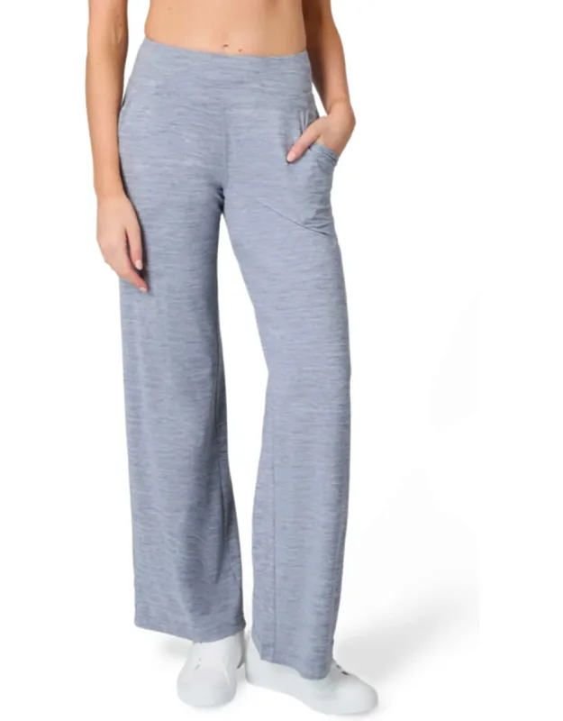 Free Country Cloud Knit Wide Leg Pants With Moisture-wicking Comfort And 4-way Stretch