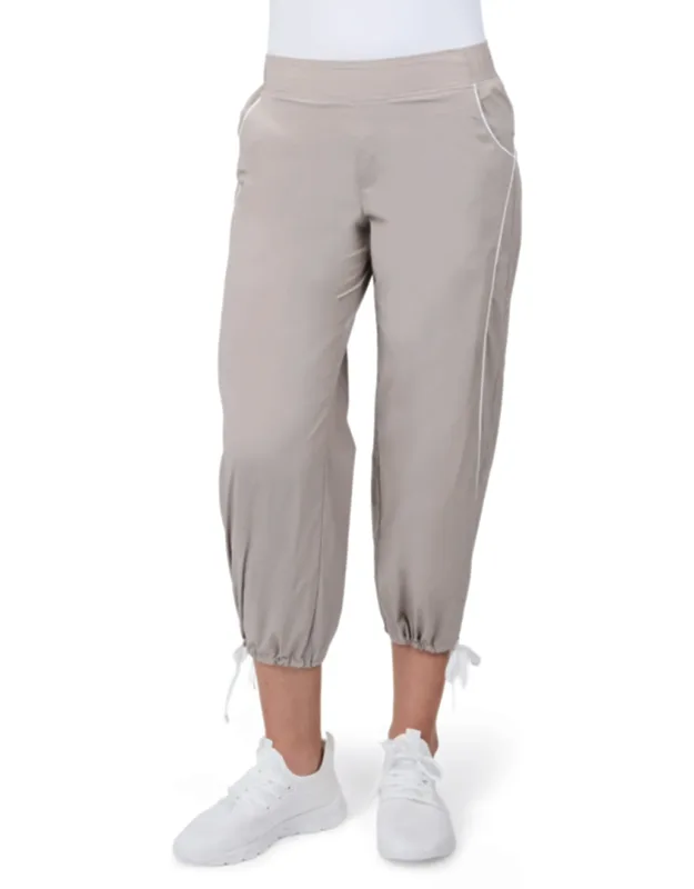 Free Country Go Anywhere Crop Pants With Adjustable Drawcord And Water-repellent Fabric