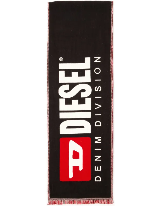 Wool-blend Scarf With Maxi Jacquard Logo